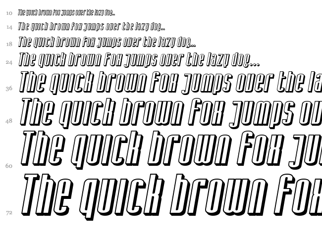 SF Iron Gothic font waterfall